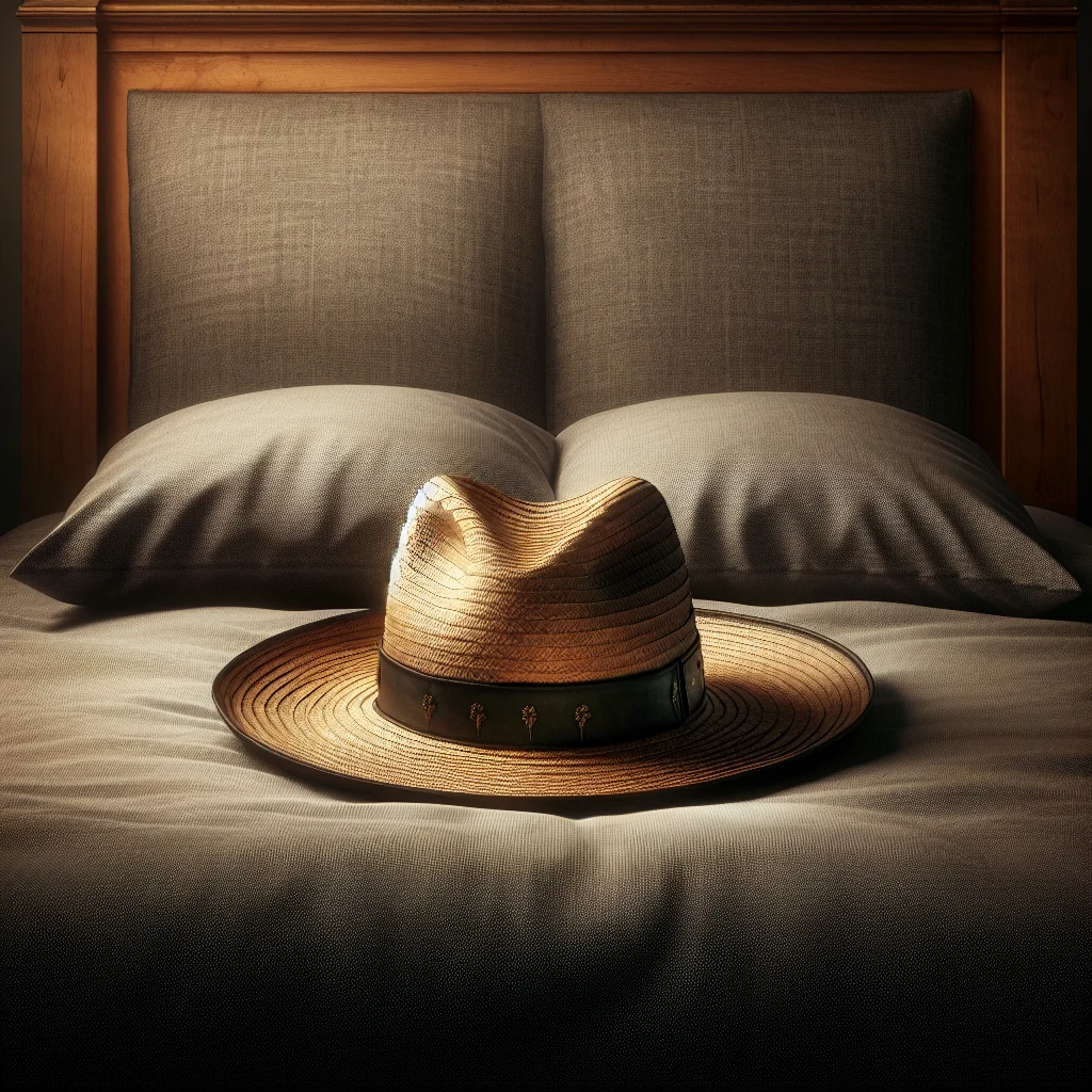 Illustration — Chapeau sur le lit