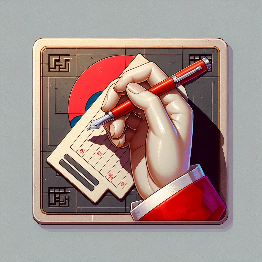 Illustration — Écrire en rouge