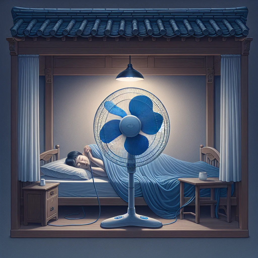 Illustration — Ventilateur la nuit